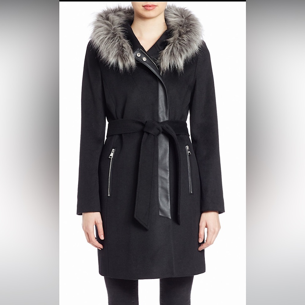Women’s Belted Wool Robe Coat - Karl Lagerfeld